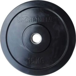 Sport-Thieme Hantelscheibe "Bumper Plate", Schwarz -Fitnessgeräte Geschäft 235 4620
