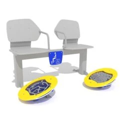 Agapito Outdoor-Fitnessgerät "Sitzbank Mit Drehscheiben"